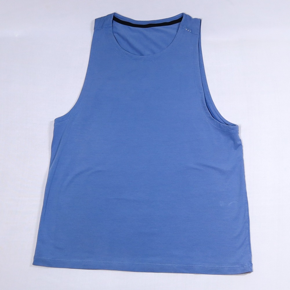 Lululemon Fundamental Tank Top Men S Blue Sleeveless Athletic Gym Training Shirt